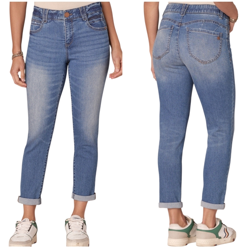 Democracy "Ab"solution Mid-Rise Ankle Skimmer Jeans with Roll Cuff Hem